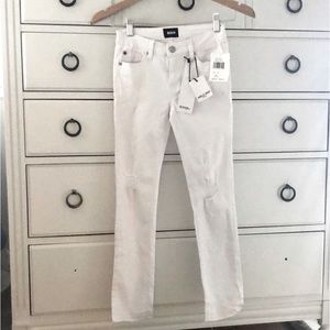 Hudson Kids , White Abyss Ankle Crop Skinny , Distressed Jeans  Kids size 14